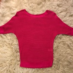 Express Hot Pink Knit Dolman Shirt. XS